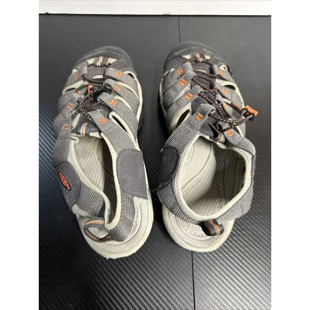 KEEN Newport H2 Steel Gray & Orange Waterproof Water Hiking Sandals Size US 13